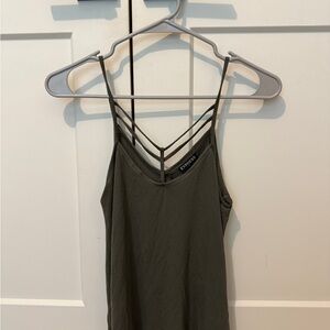 Express Dark Green Strappy Camisole